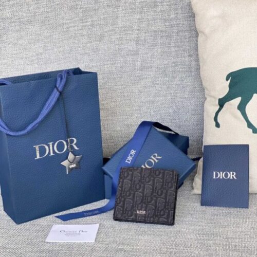 Dior Jacquard Wallet Black