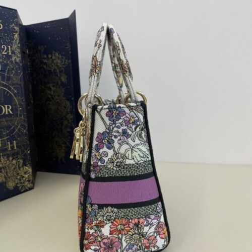 Alternative view of Lady Dior D-Lite Purple Flowers