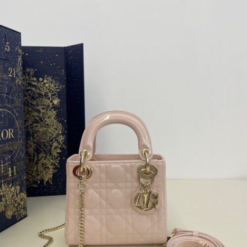 Lady Dior Mini Pink Patent