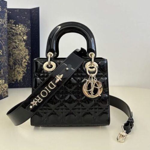 Lady Dior Patent Black ABC