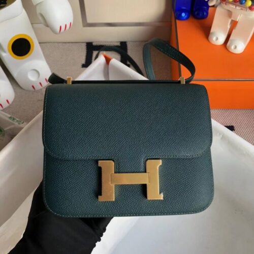 Hermes Constance 18cm Dark Green