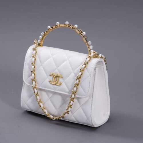 Alternative view of CHANEL 23B Pearl White Handle Bag