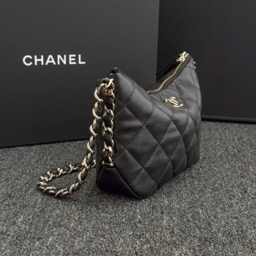 Alternative view of CHANEL 24p Dumpling Bag Black