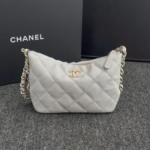 CHANEL 24p Dumpling Bag Gray