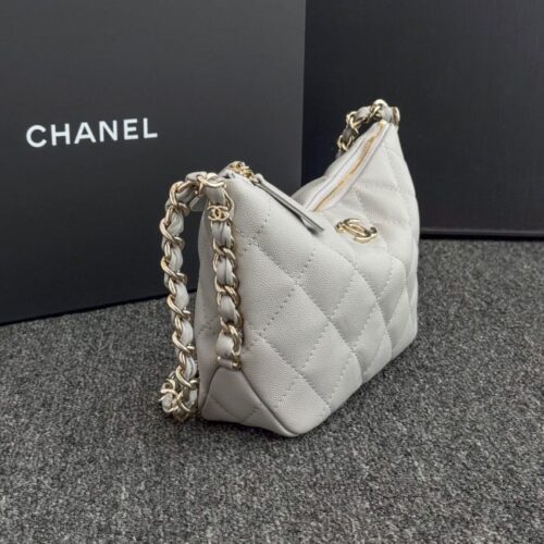 Alternative view of CHANEL 24p Dumpling Bag Gray
