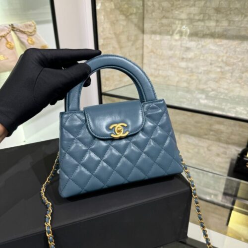 CHANEL 23k Kelly  Grey-Blue