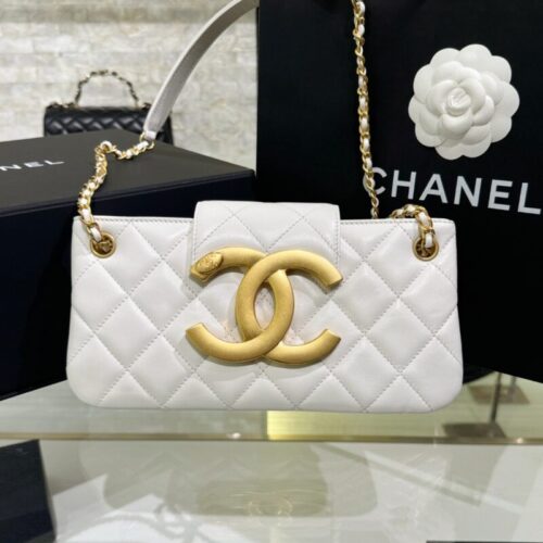 CHANEL 24c Baguette Bag White