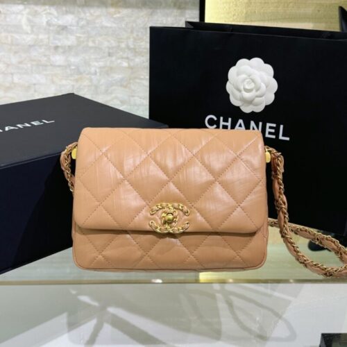 CHANEL 19 Mini Flap  Caramel Bag