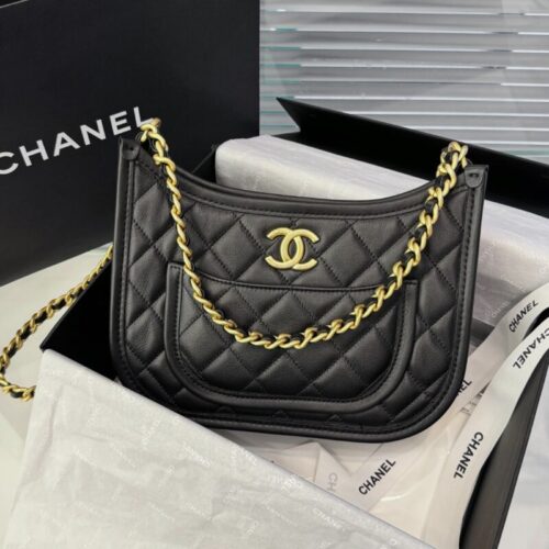 CHANEL 24s Hobo Black