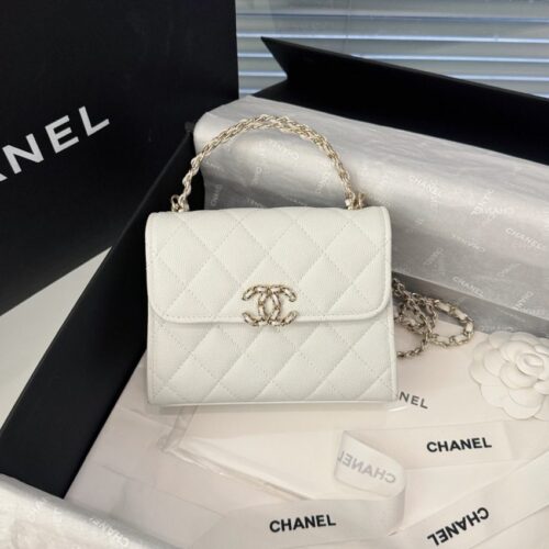 Alternative view of CHANEL 23P Kelly Handle White