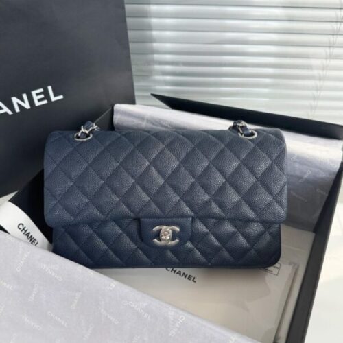 CHANEL Classic Flap 25cm Dark Blue