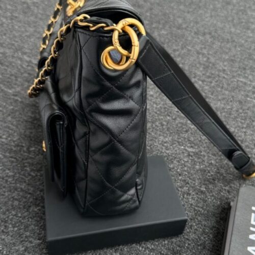 Alternative view of CHANEL 24p  Postman Bag Small Black