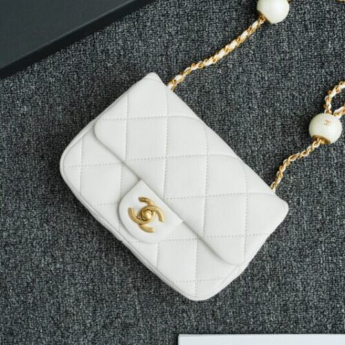 CHANEL CF Double Pearl White