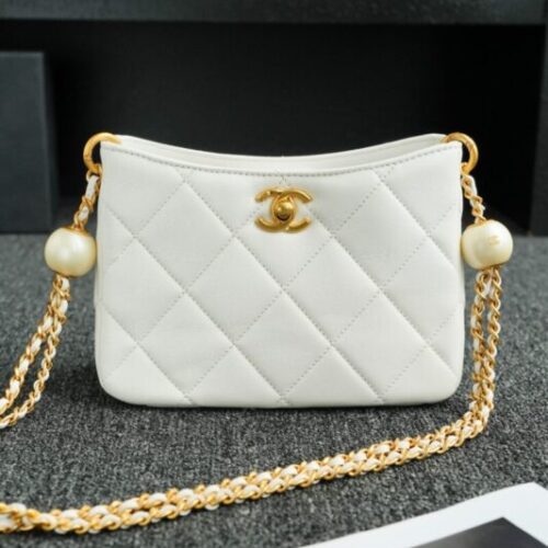 CHANEL 24s Double Pearl White