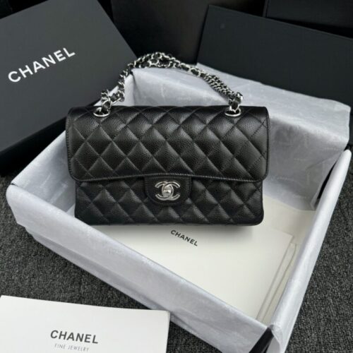 CHANEL Classic Flap 23cm Black Silver