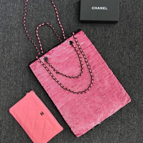 Alternative view of CHANEL Sequin Shoulder Bag Pink